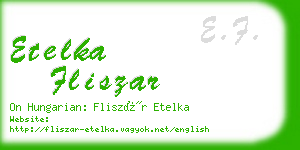 etelka fliszar business card